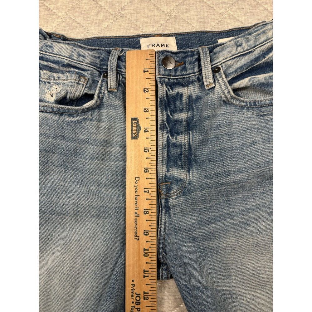 Frame Jeans Womens 27‎ Blue Le Original Distressed Light Wash 90s Y2K Straight - Picture 10 of 12